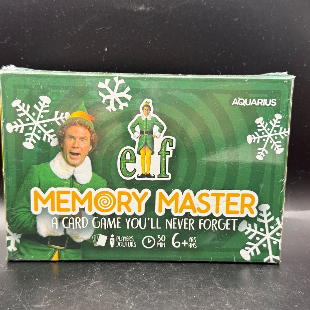 Elf Memory Master Card Game For Ages 6+ By Aquarius NEW SEALED